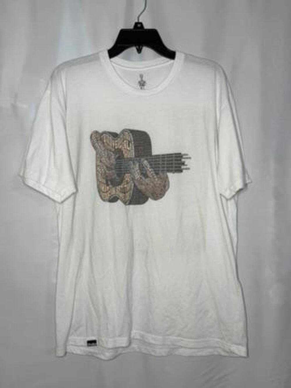 Thalia Capos Acoustic Guitar Graphic T-Shirt Mens XL White Cotton Blend